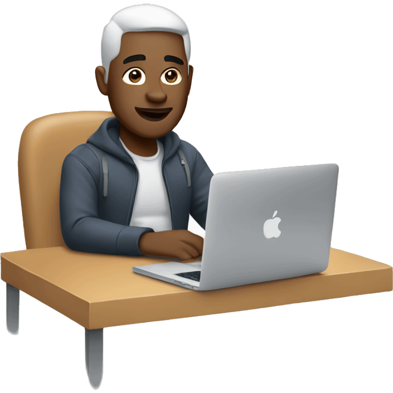 memoji man with macbook  emoji