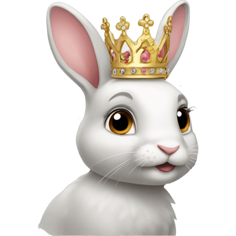 rabbit with tiara emoji