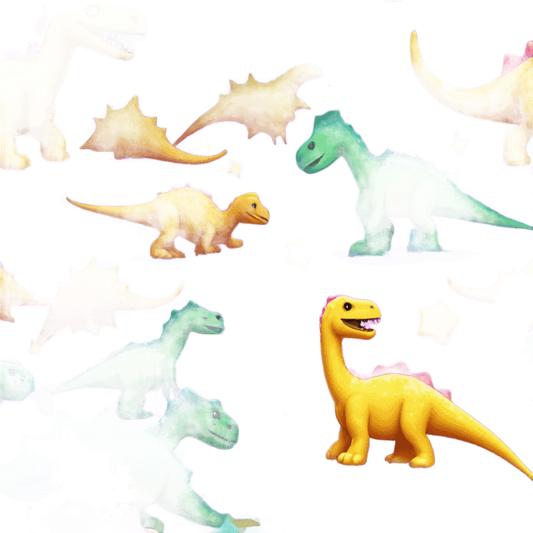 Lisa frank glitter water dinosaur with gills  emoji