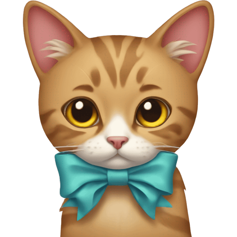 Cat with bow  emoji