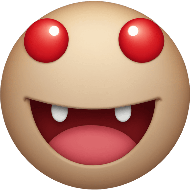 Red smiley face with  emoji