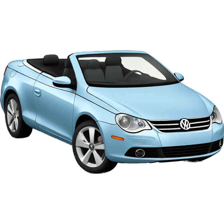 2008 light blue volkswagen eos convertible with cream interior emoji