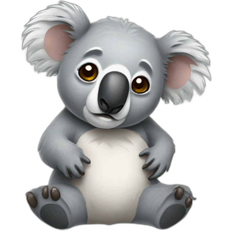 sick koala emoji