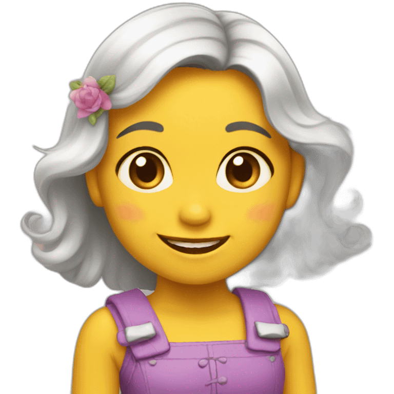 niña feliz emoji