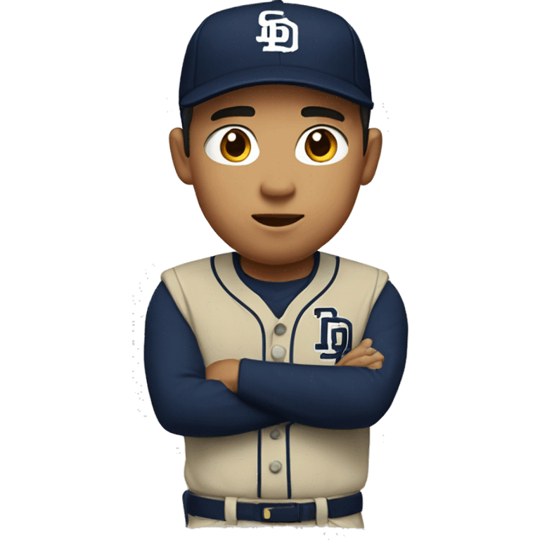 Asian man in Padres uniform emoji