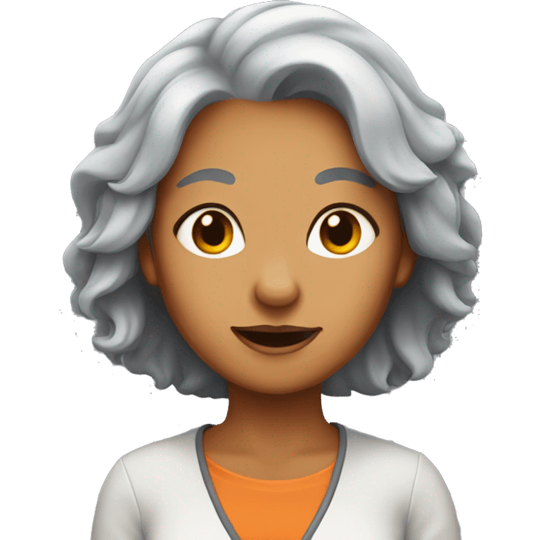 Female fox with grey hair emoji