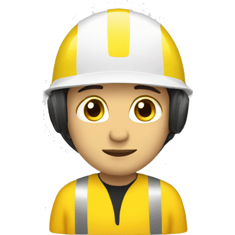 operator white skin yellow safety helmet emoji