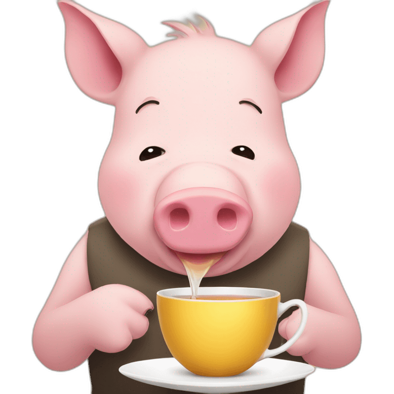 pig-drinking-tea emoji