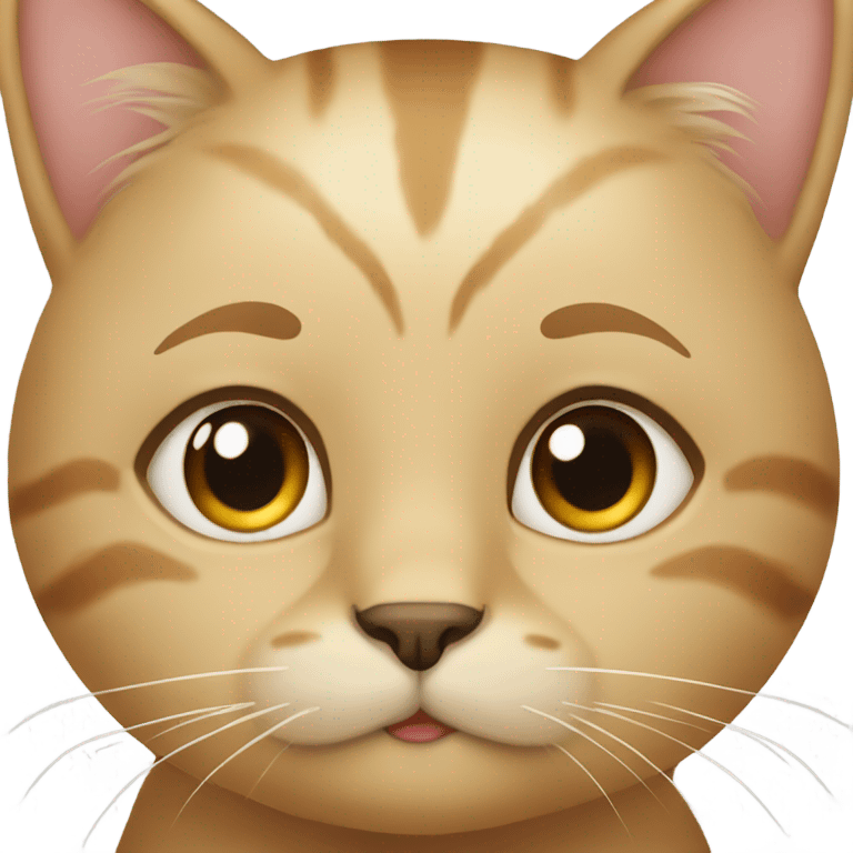 Cat with brown eyes blonde fur and lashes emoji