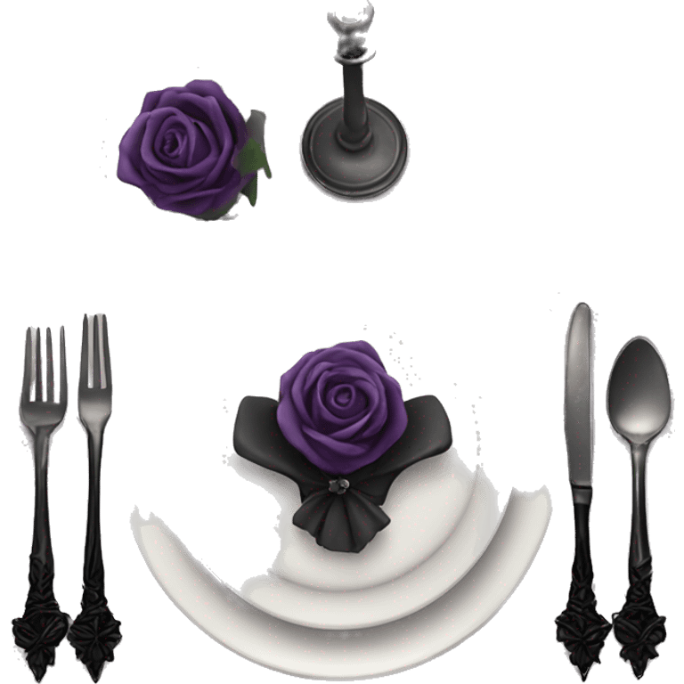 Romantic Gothic table setting  emoji