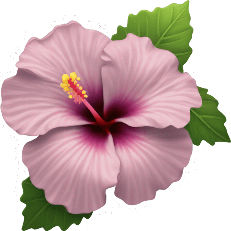 Pastel hibiscus flower emoji