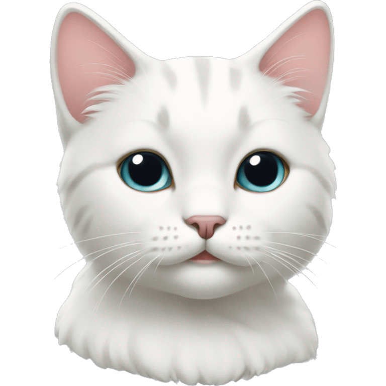 A white cutie cat  emoji