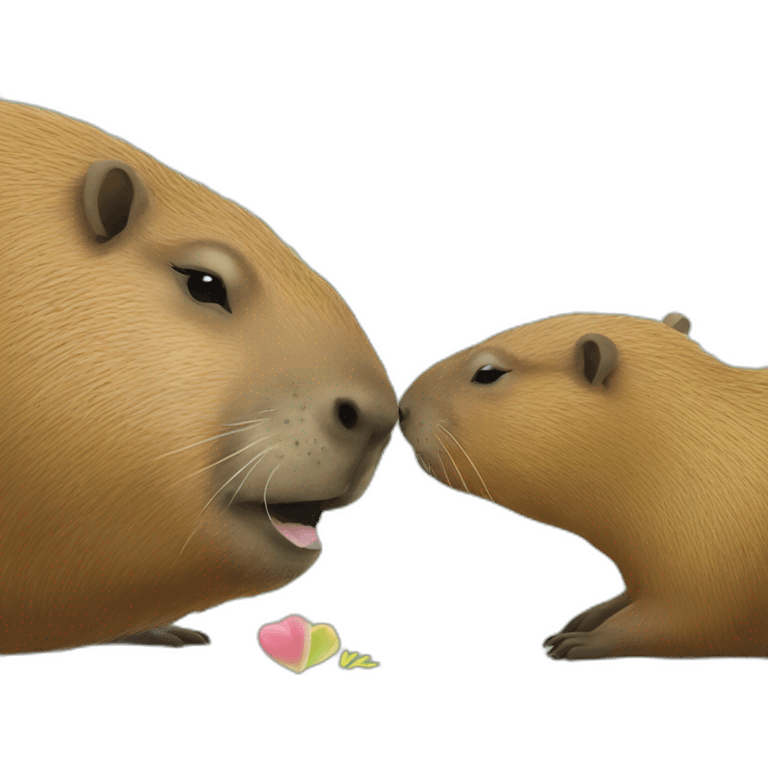 capybara sending kisses emoji