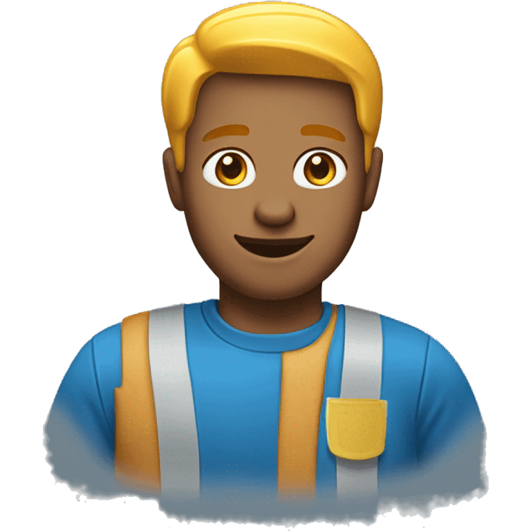 McDonald’s worker with a blue shirt  emoji