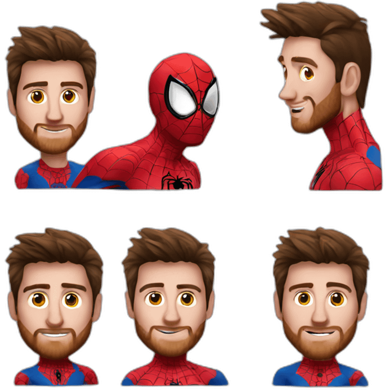 Messi spiderman emoji