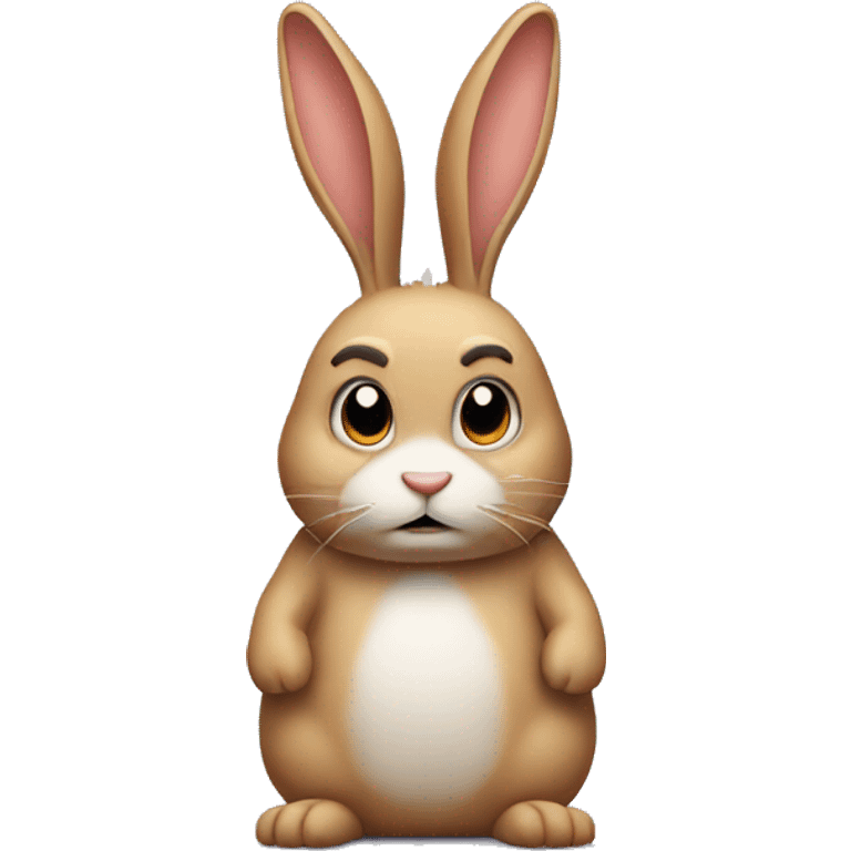 rabbit body unhappy emoji