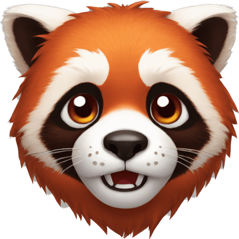 Angry red panda paws emoji