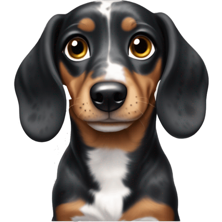 Black Merle mini dachshund  emoji