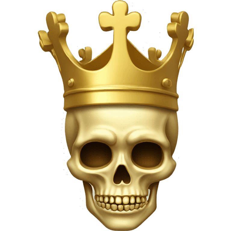 a golden skeleton with golden crown emoji