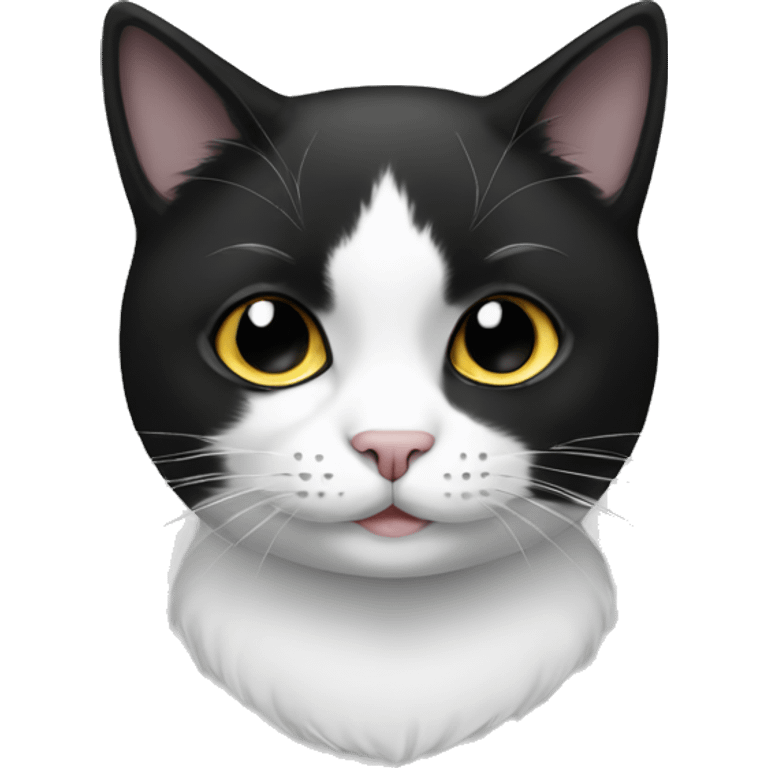 Black and white cat emoji