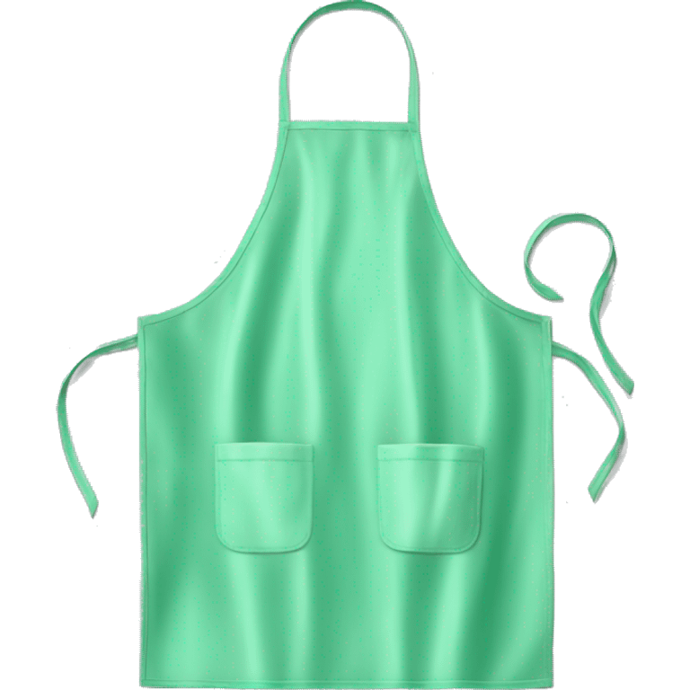 Realistic mint green kitchen apron isolated  emoji