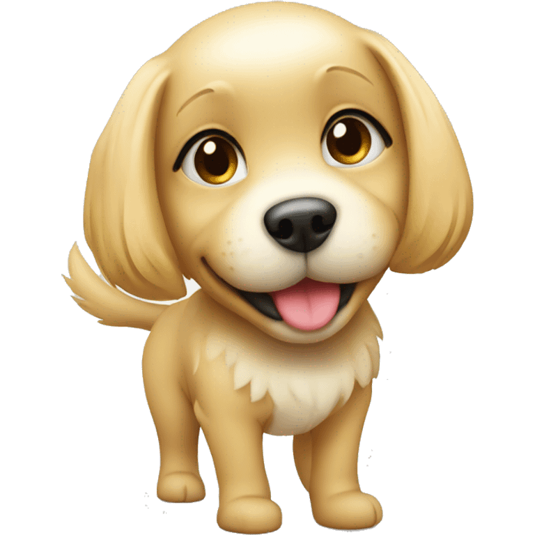 Girl blond cute dog emoji