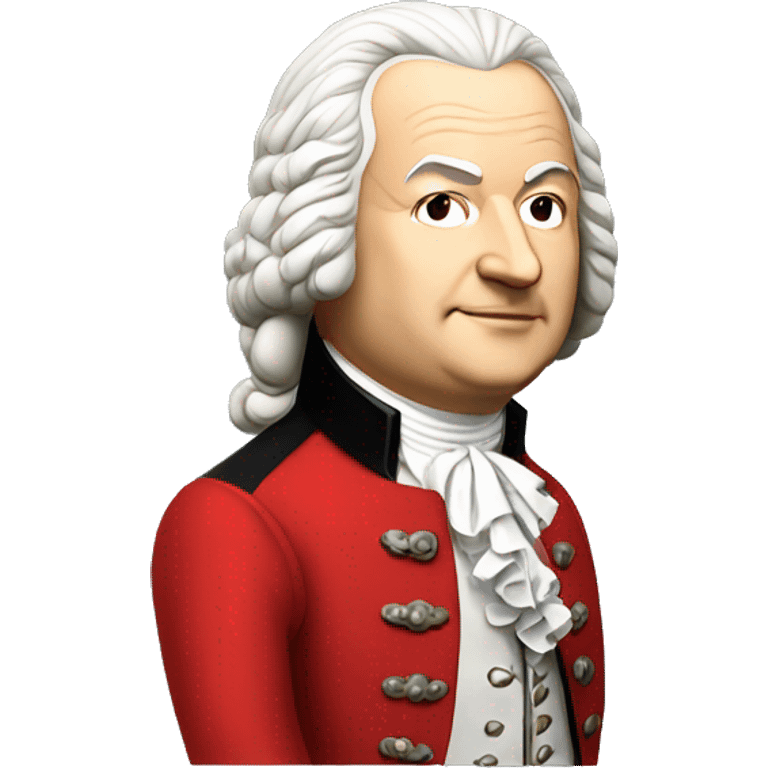 johann sebastian bach standing with red jacket emoji