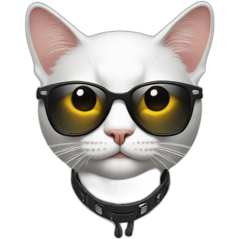 Dj cat with sunglasses emoji