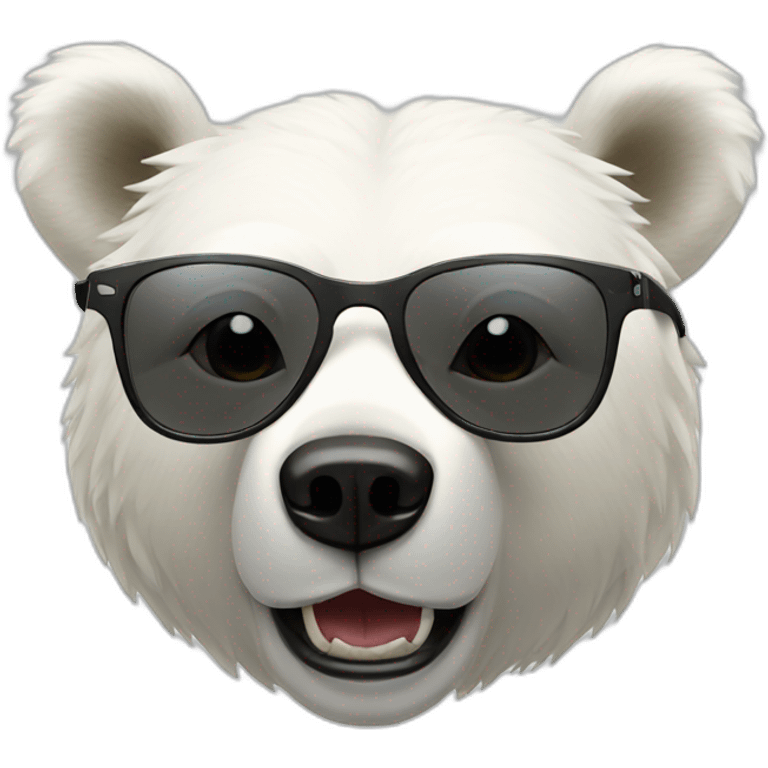 white bear in sunglasse emoji