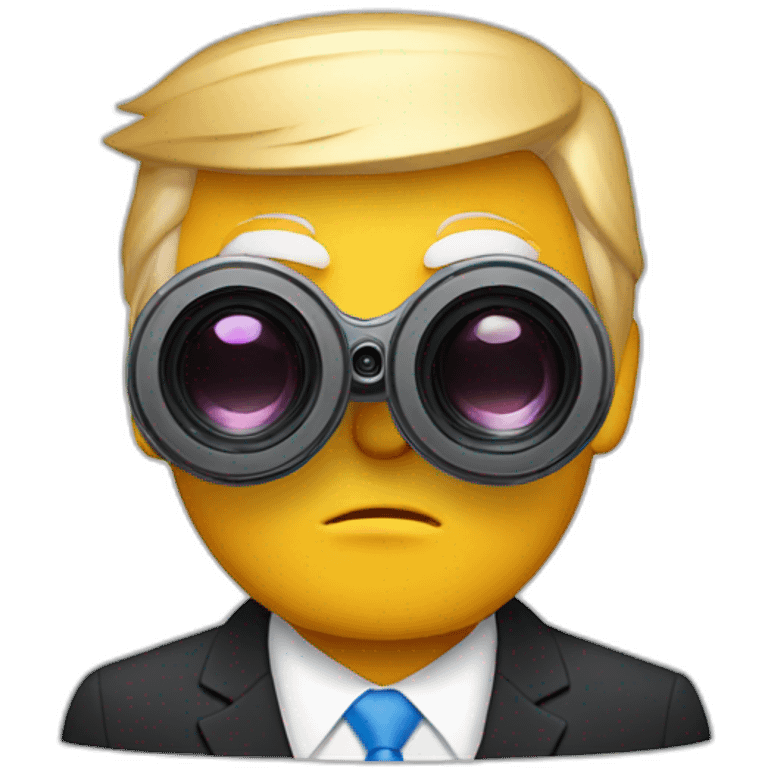 donald trump with a camera emoji