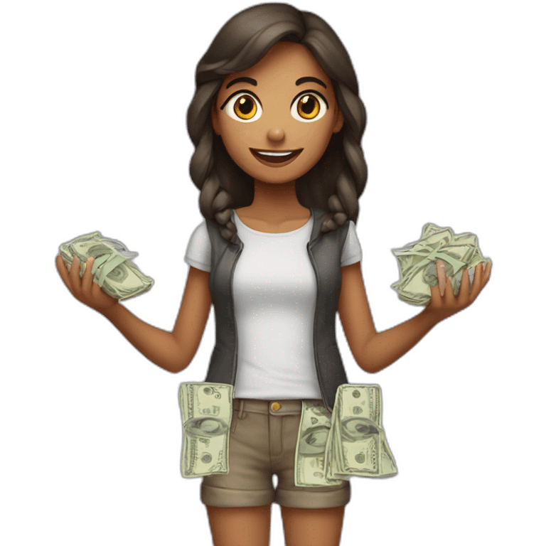 preatty girl which has money in her hands emoji