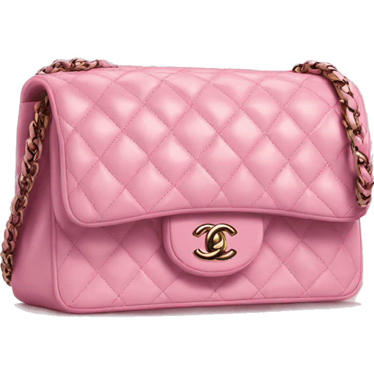 bolso rosa de chanel emoji