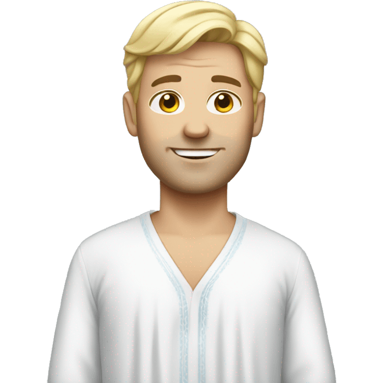 White male wearing a night gown  emoji