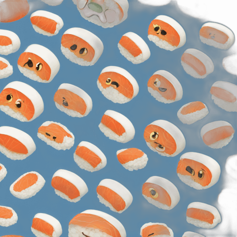 crying sushi emoji