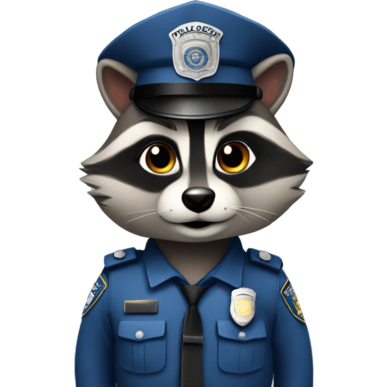 racoon police officer emoji