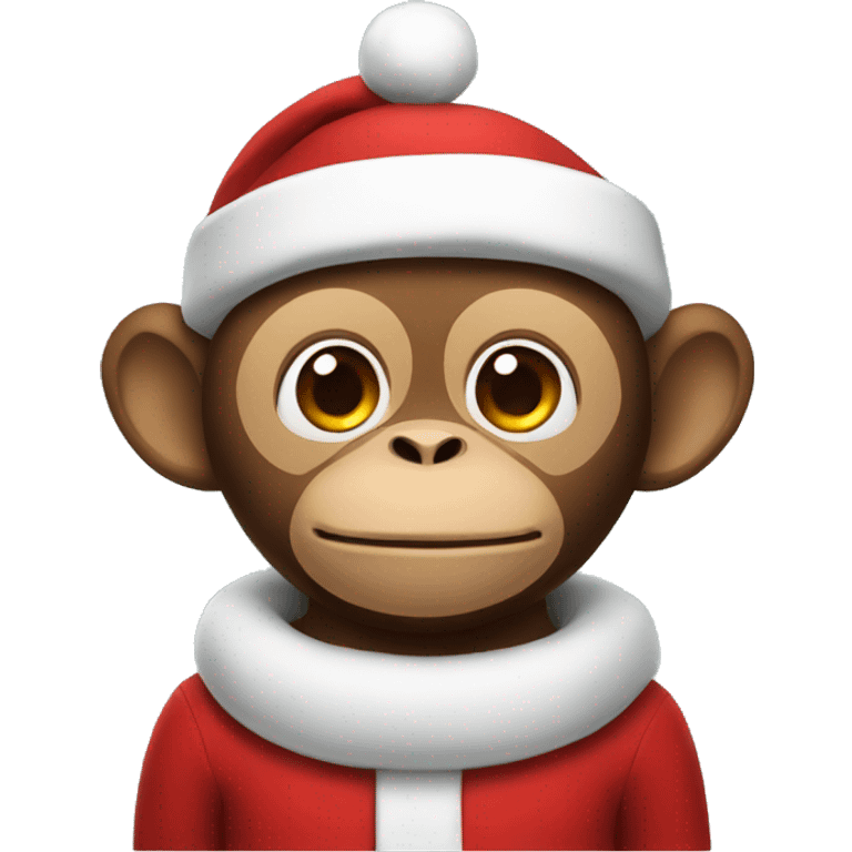 A monkey in a Santa costume  emoji