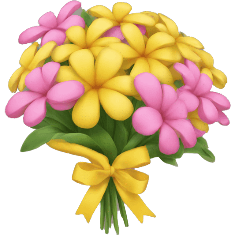 Bouquet of yellow and pink flowers emoji