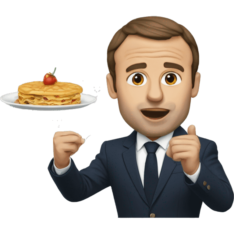 Macron qui mange emoji