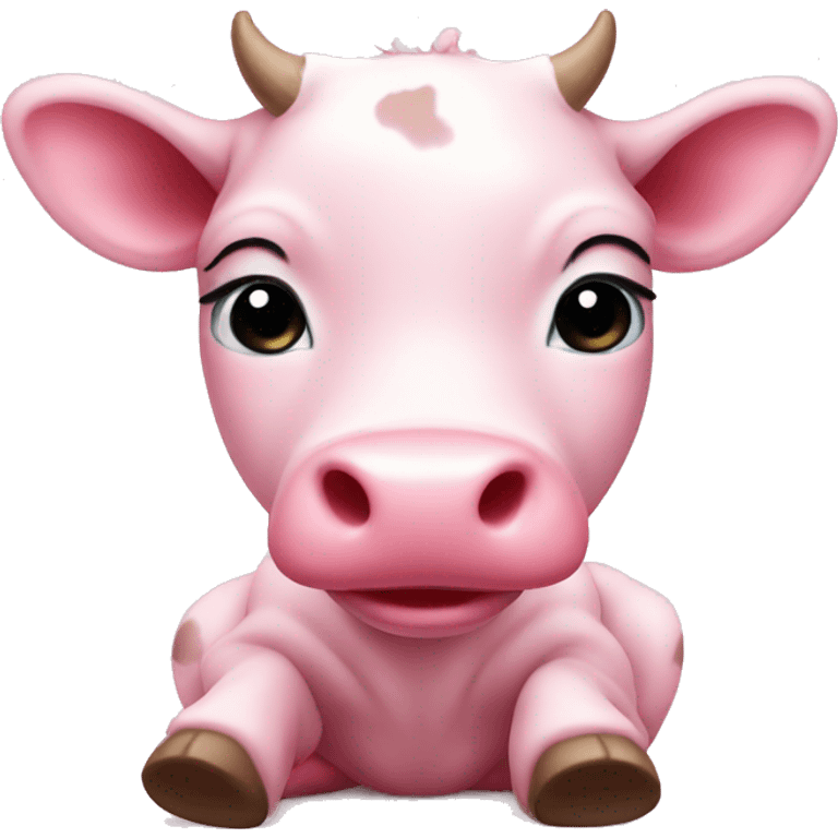 Pink cow baby  emoji