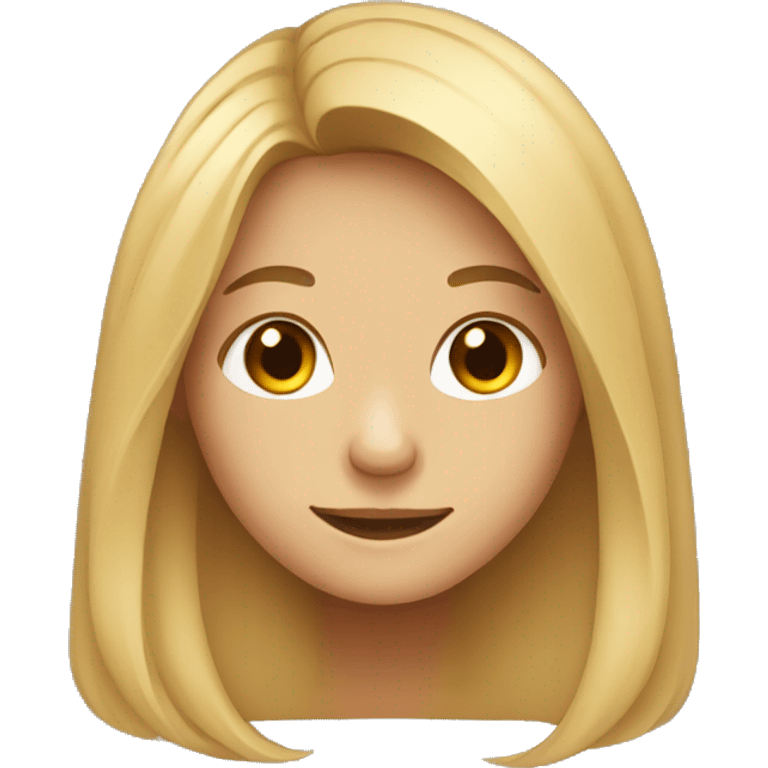 smiling girl with long hair emoji