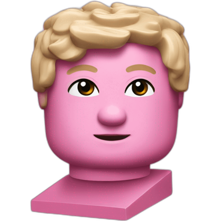 Pink lego brick emoji