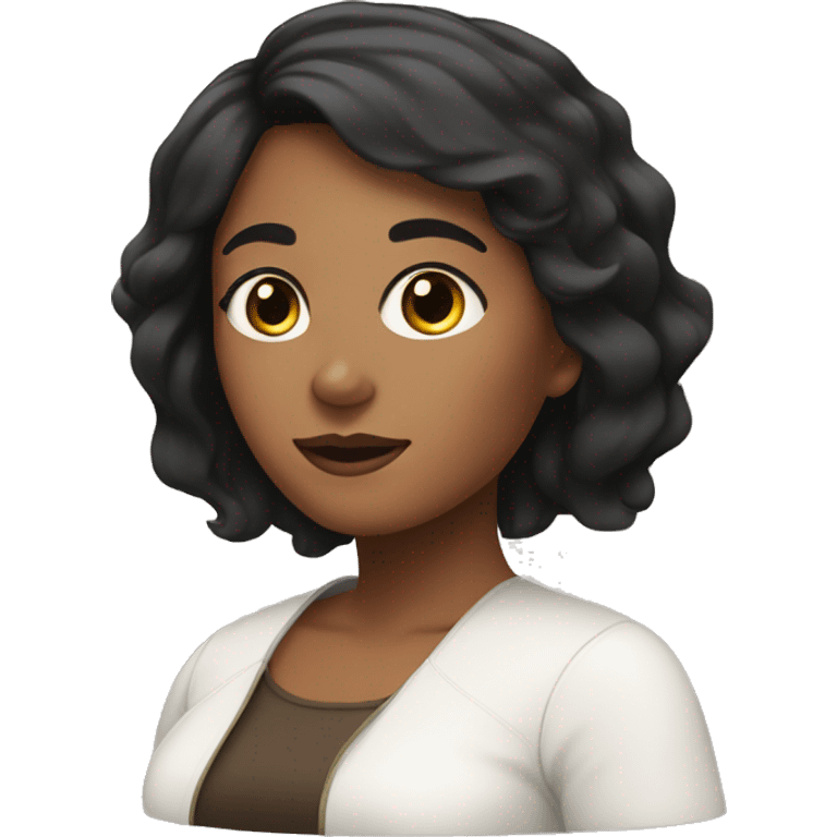 Brown skin woman with short black hair and white woman with long brown hair  emoji