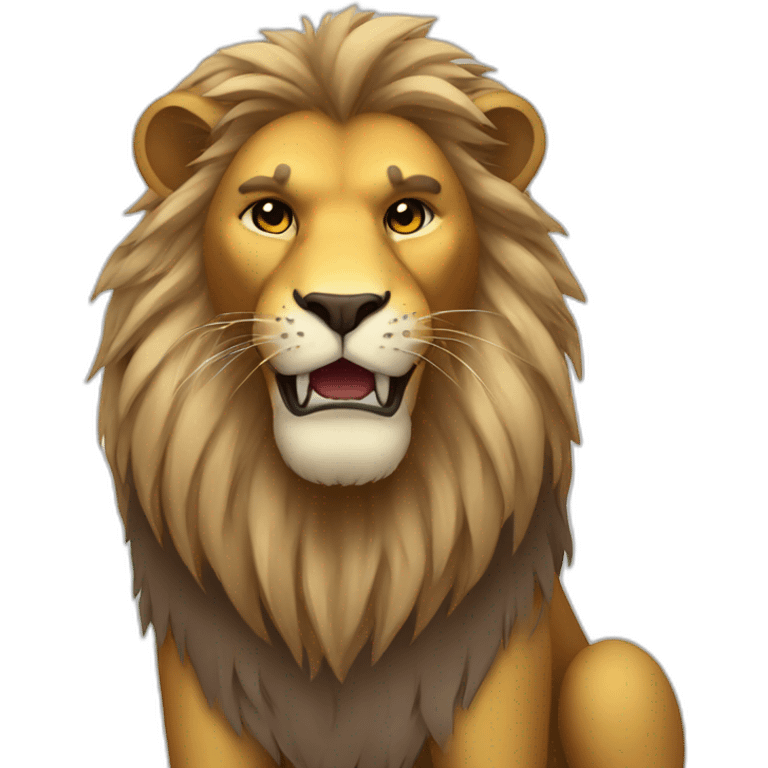 A super hero lion emoji