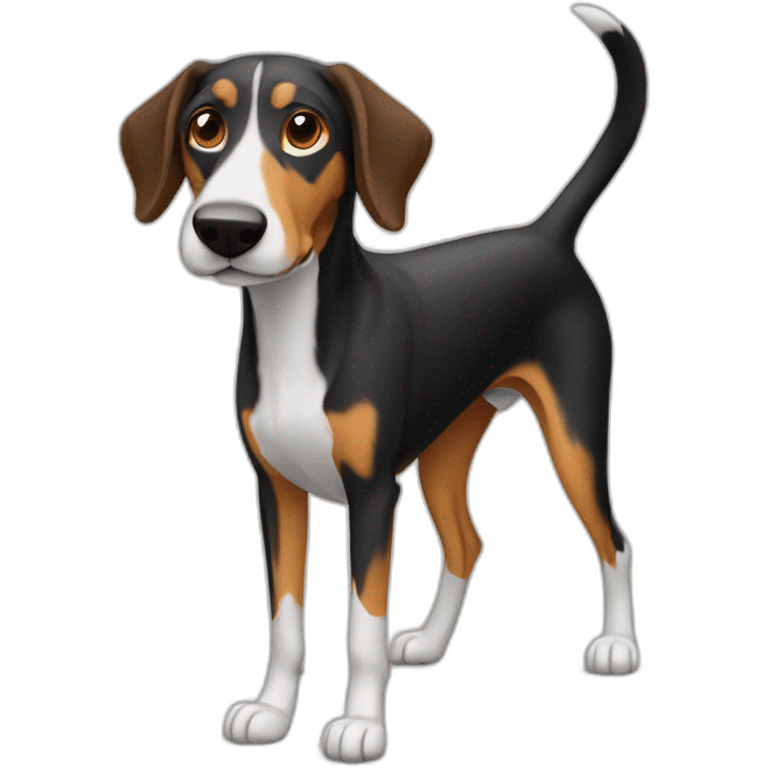 coonhound shepherd mix walking emoji