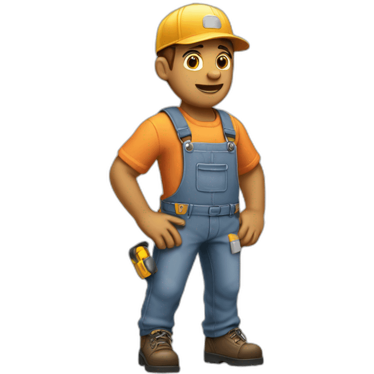 handy man in baseball cap emoji