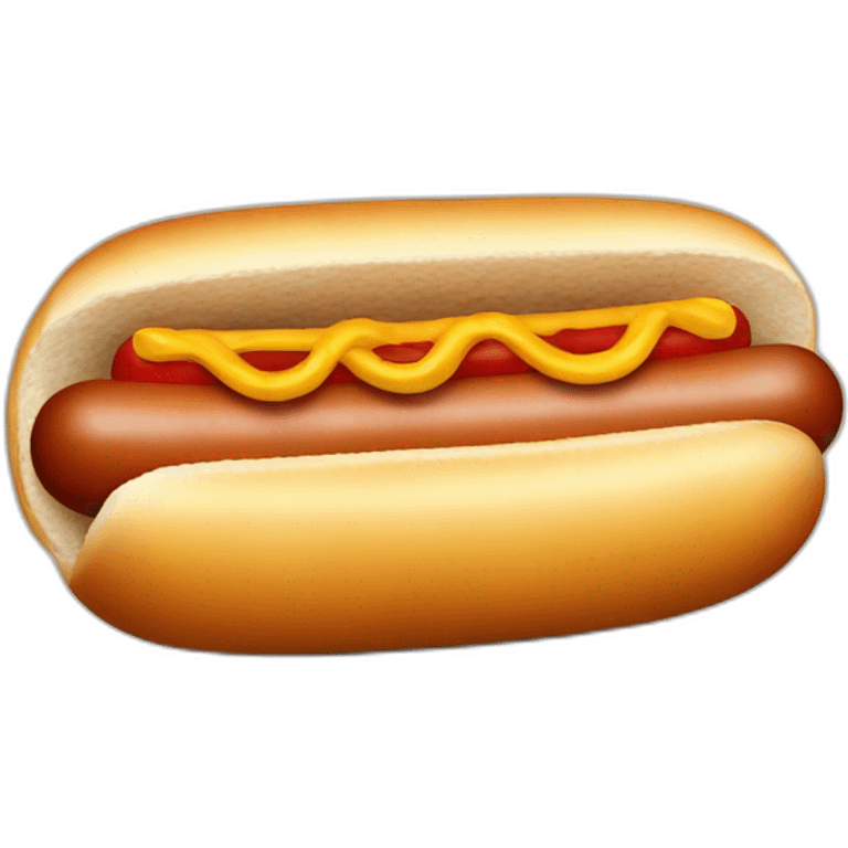 Un chien hot dog emoji