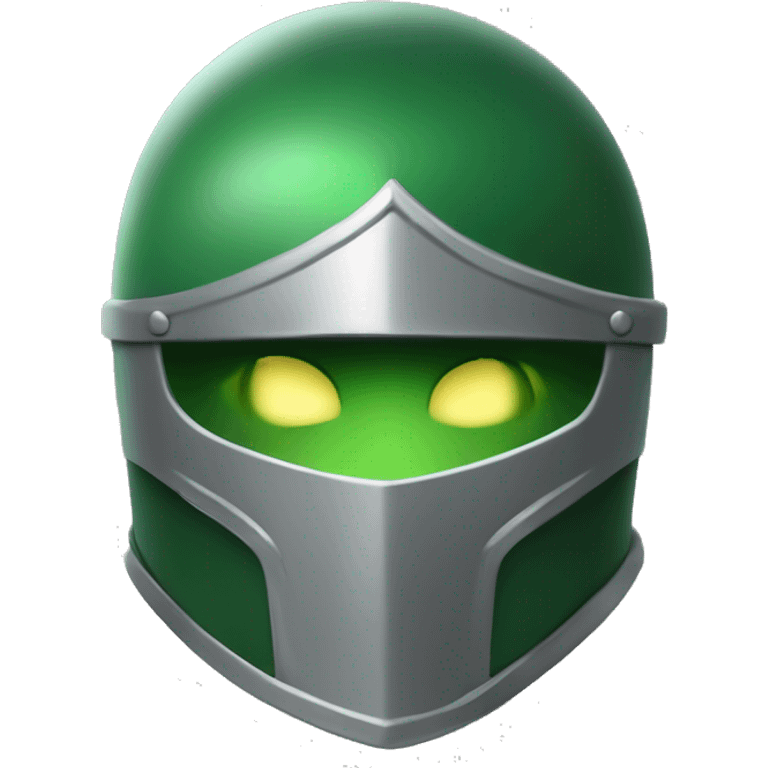 green helmet knight whit lightninh eyes, favce all covered emoji