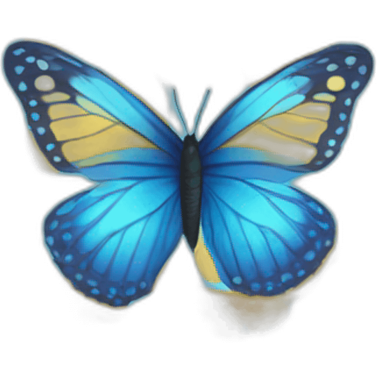 Butterfly blue emoji