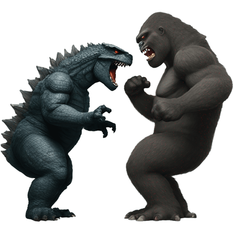 godzilla fighting king kong emoji