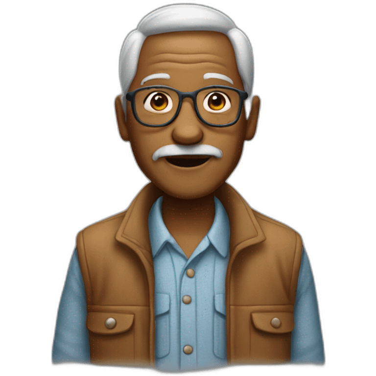 Old man in kid clothing emoji